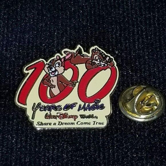 Disney Pin Chip & Dale 100 Years of Magic 2002 WDW VTG PP9852 9852 Flex Vacation - Picture 4 of 6